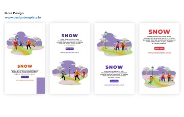 Snow Animation Instagram Story After Effects Template