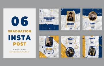 Graduation Banner Instagram Post After Effects Template