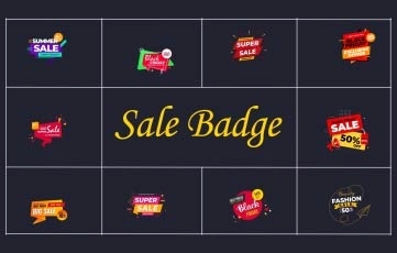 Badges Sale Promo After Effects Template