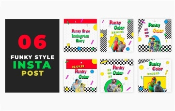 Funky Style Instagram Post After Effects Template