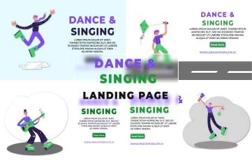 Dance Singing Landing Page After Effects Template
