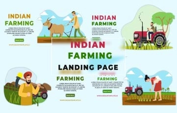 Indian Farming Landing Page After Effects Template