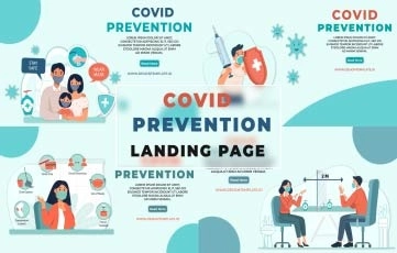 Covid Prevention Landing Page After Effects Template