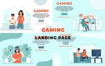 Gaming Landing Page After Effects Template