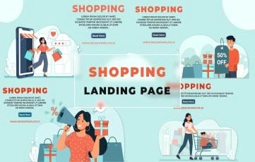 Shopping Landing Page 01 After Effects Template