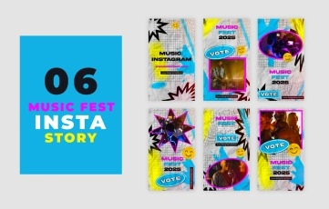 Music Festival Instagram Story After Effects Template