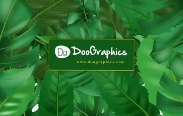 Nature Tropical Leaves Logo After Effects Template
