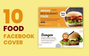 10 Food Page Facebook Cover After Effects Templates