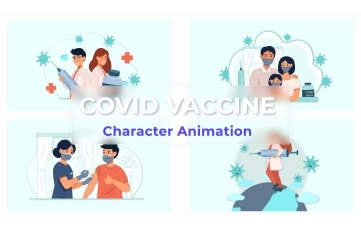 Covid Vaccine Character Animation Scene Pack