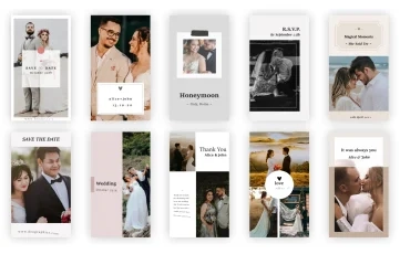 Simple Wedding Invitation For Instagram Story Template