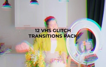 Best VHS Glitch Transitions Pack AE Template