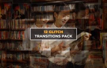 Glitch Transitions Pack After Effects Templates