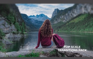 Flip Scale Transitions Pack AE Template