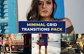 Minimal Grid Transitions Pack AE Template