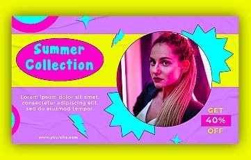 Colorful Funky Fashion After Effects Slideshow Template