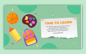 Back To School Slideshow After Effects Template