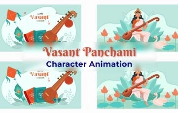 Vasant Panchami Character Animation Premiere Pro Templates