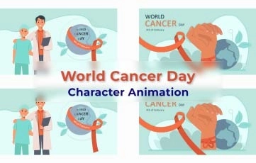 World Cancer Day Character Animation Premiere Pro Templates