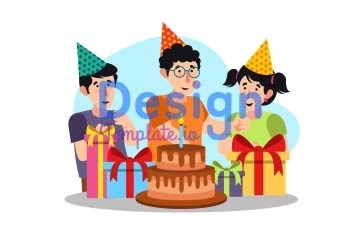Birthday Party Animation Scene