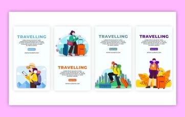 Travelling Animated Scene Instagram Story Premiere Pro Template