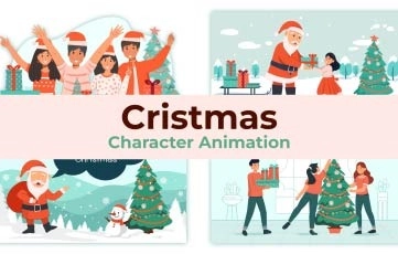 Christmas Character Animation Premiere Pro Templates