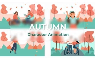 Autumn Character Animation Premiere Pro Templates