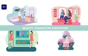 Beauty Character Animation Premiere Pro Templates