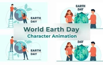 World Earth Day Character Animation Premiere Pro Templates