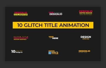Glitch Title Animation After Effects Template