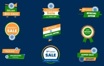 Independence Day Sale Badge After Effects Template