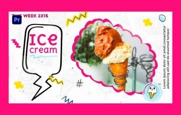 American Food icecream Slideshow Premiere Pro Templates