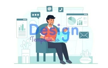 Work From Home Business Animation Scene