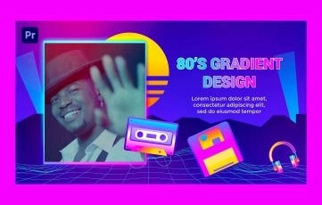 80's Gradient Slideshow Premiere Pro Templates