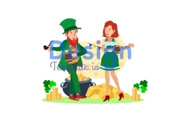 St. Patrick's Cartoon Animation Scene