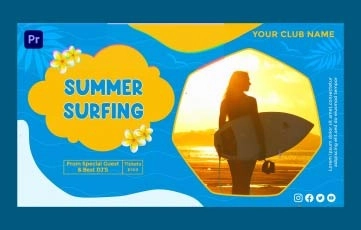 Summer Surfing Slideshow Premiere Pro Templates