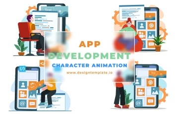 App Development Character Animation Premiere Pro Templates