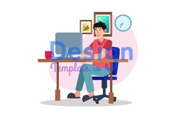 Work From Home  Animation Scene