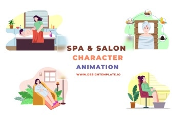 Spa and Salon Free Animated Icons for Premiere Pro Templates
