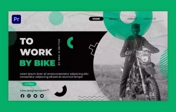 Bike Landing Page Theme Premiere Pro Templates