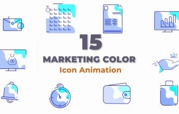 Marketing Color Icons Premiere Pro Templates