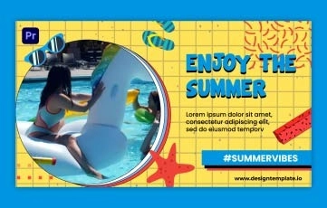 Summer Vibes Slideshow Premiere Pro Template