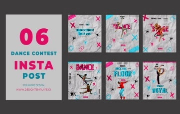 Dance Contest Instagram Post After Effects Template