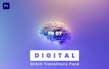 Digital Glitch Transitions Pack Premiere Pro Template