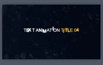 Animated text Title After Effects Template