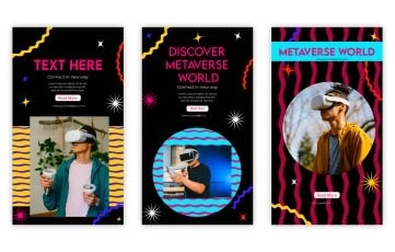 Vibrant Space Metaverse Instagram Story After Effects Template
