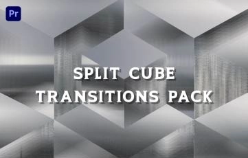 Split Cube Transitions Pack Premiere Pro Template