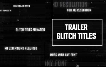 Trailer Glitch Titles After Effects Template