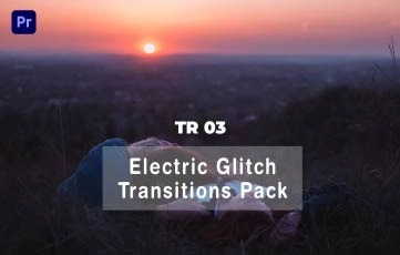 Electric Glitch Transitions Pack for Premiere Pro Templets