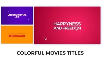 Colorful Movies Titles After Effects Template