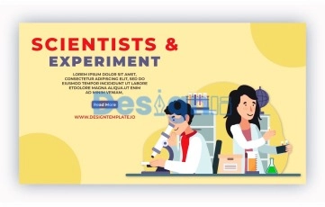 Scientists Experiment Landing Page After Effects Template
